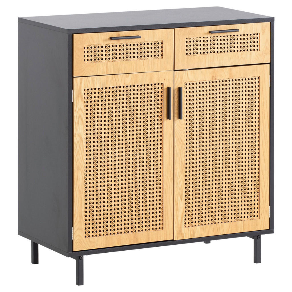 Livetastic ŠIROKÁ KOMODA, černá, 80/86,5/40 cm