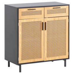 Livetastic ŠIROKÁ KOMODA, černá, 80/86,5/40 cm