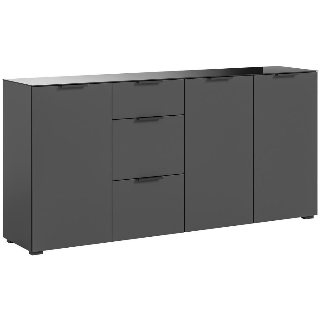 Livetastic ŠIROKÁ KOMODA, antracitová, 179/86/40 cm