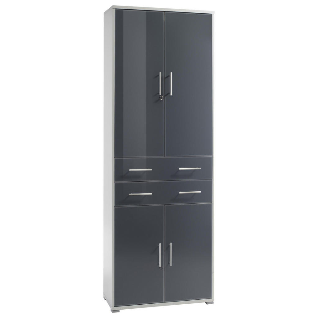 Livetastic SKŘÍŇ NA ŠANONY, barvy grafitu, světle šedá, 79/220/35 cm