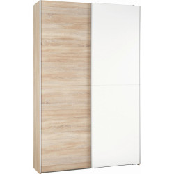 Livetastic SKŘÍŇ S POSUVNÝMI DVEŘMI, bílá, Sonoma dub, 125/195,5/38 cm
