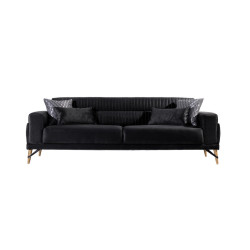Livetastic TŘÍMÍSTNÁ POHOVKA, textil, černá