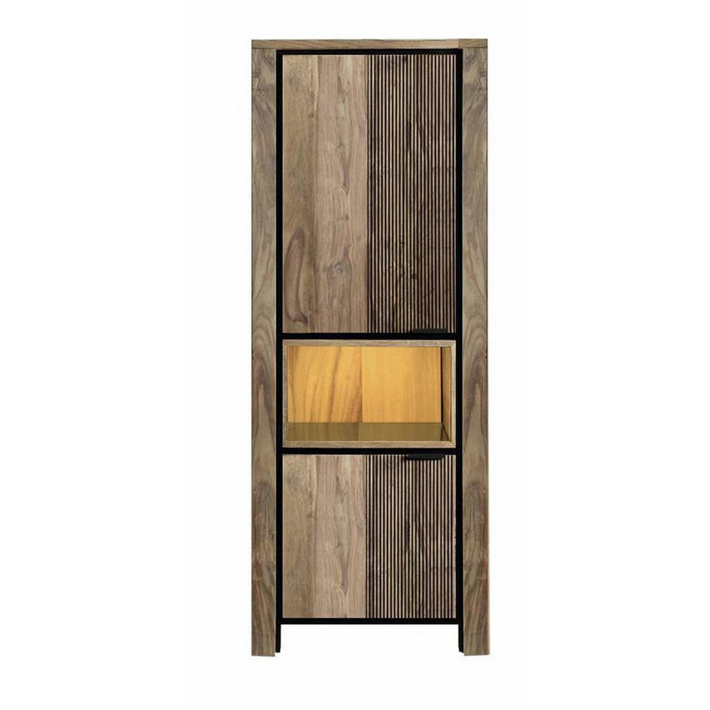 Livetastic VITRÍNA, sheesham, přírodní barvy, 75/180/40 cm