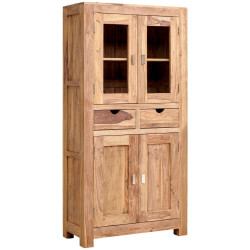 Livetastic VITRÍNA, sheesham, přírodní barvy, 90/180/40 cm