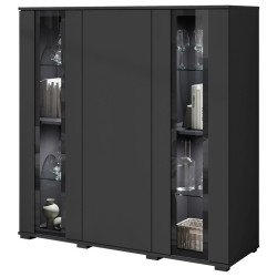 Livetastic VYSOKÁ KOMODA, černá, 120/121,9/39,5 cm