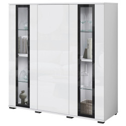 Livetastic VYSOKÁ KOMODA, bílá, vysoce lesklá bílá, 120/121,9/39,5 cm