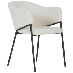 Livetastic ŽIDLE S PODRUČKAMI, železo, buklé, látka teddy, černá, béžová