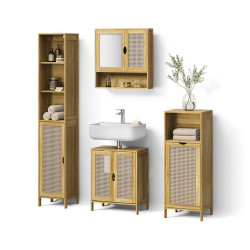 Livinity® BADMÖBEL-SET Mincio, Bambus, 4dílná