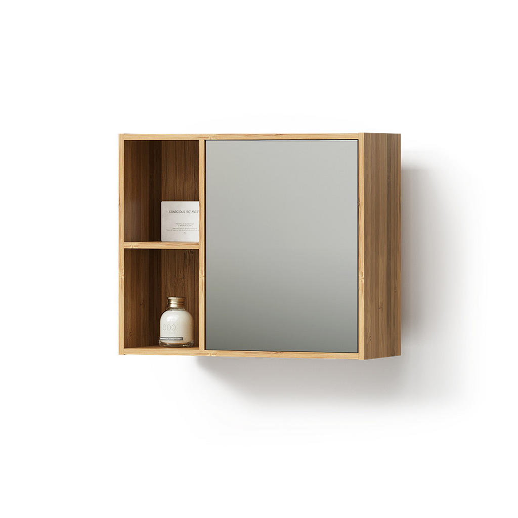 Livinity® KOUPELNOVÁ SKŘÍŇKA SE ZRCADLEM Olona, Bambus, 54 x 44.5 cm se zrcadlem