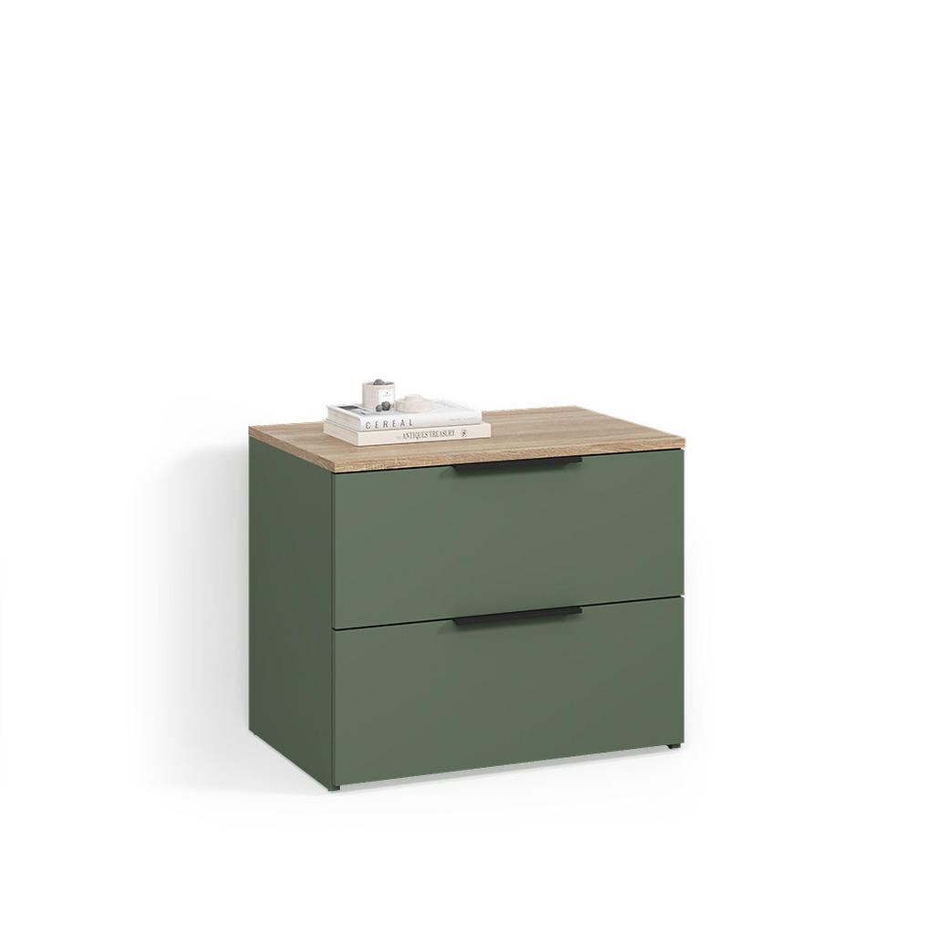 Livinity® KREDENC Piave Zelená 60 x 50 cm se 2 zásuvkami