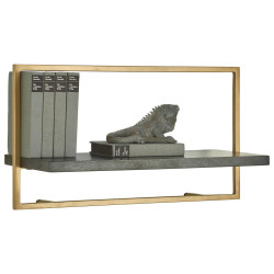 Lomoco NÁSTĚNNÝ REGÁL, černá, barvy zlata