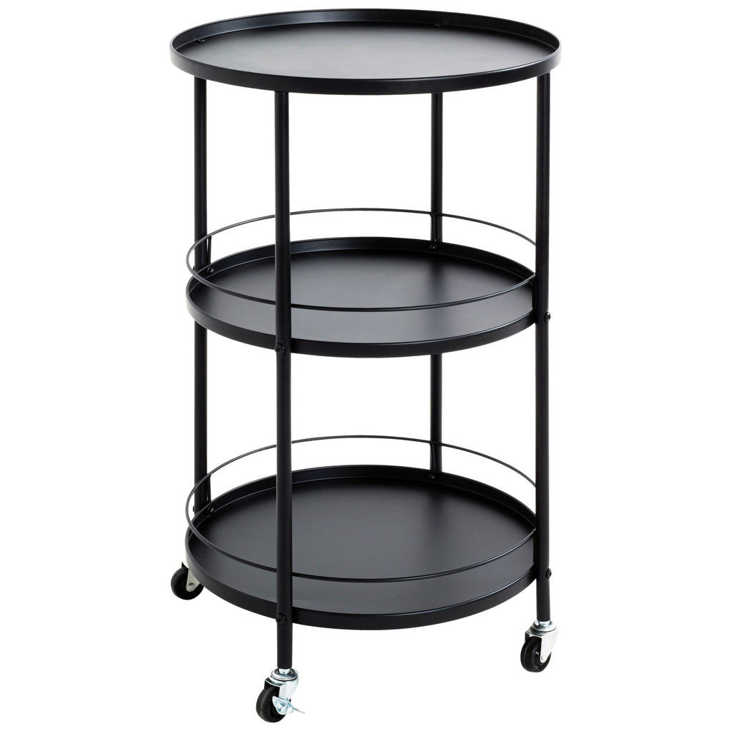 Lomoco SERVÍROVACÍ VOZÍK, černá, 45/75 cm