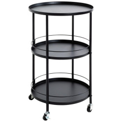 Lomoco SERVÍROVACÍ VOZÍK, černá, 45/75 cm