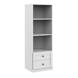 luma-home REGÁL se zásuvkami, Š46/V135/H40 cm, ladící k dětskému pokoji ve venkovském stylu, bílý (22800-22804) / 22800