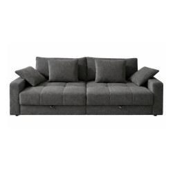 luma-home VELKÁ POHOVKA se 2 úložnými prostory, spousta úložného prostoru, 274 × 113 × 84 cm (Š×H×V), ležecká plocha 103 × 241 cm, šedá ženilka / 1524
