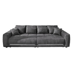 luma-home VELKÉ sofa pružinovým jádrem 294 × 136 × 86 cm (Š×H×V), RGB LED osvětlení s dálkovým ovládáním, mikrovláknová látka v antracitové barvě / 15