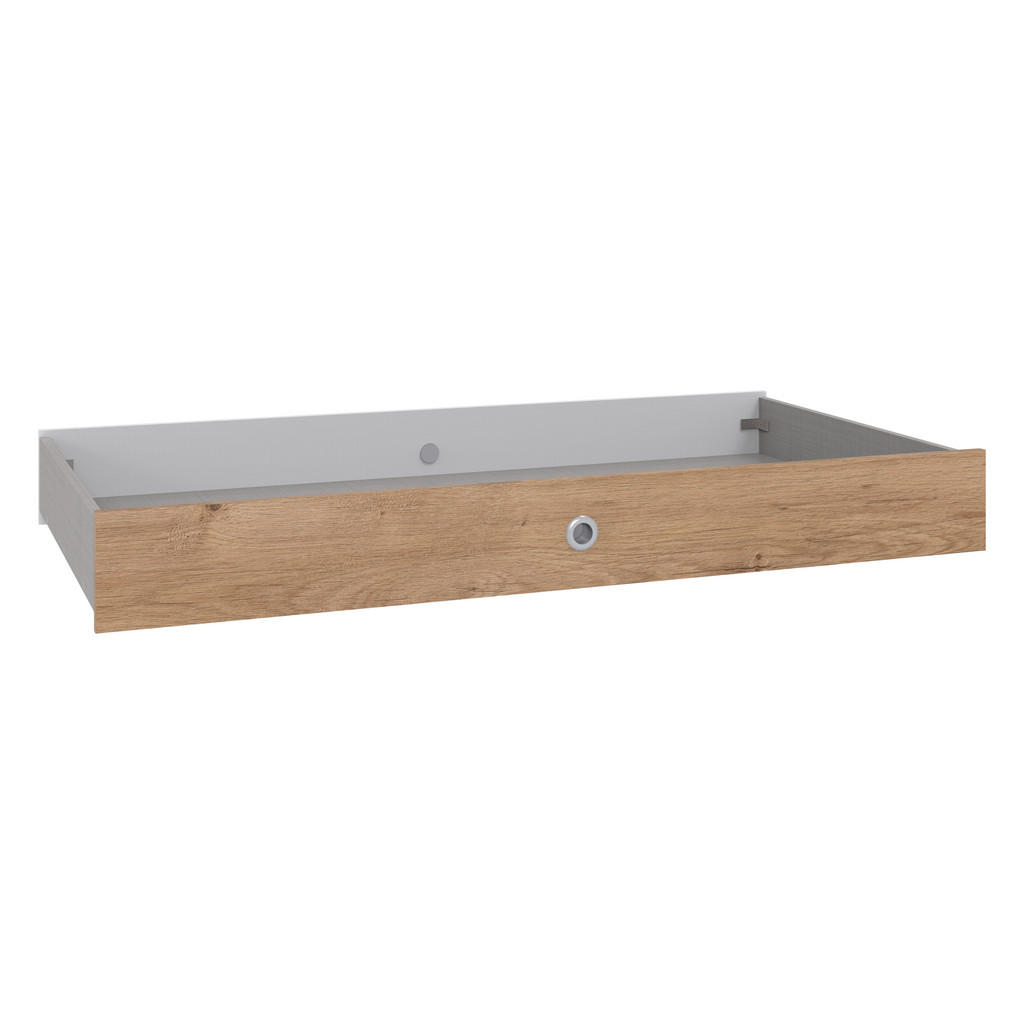 luma-home ZÁSUVKOVÁ SKŘÍŇKA K DĚTSKÉ POSTÝLCE B137/V17/H71 cm, ladící k dětskému pokoji v provedení bílá a dub (22811, 22812, 22813) / 22814