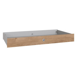 luma-home ZÁSUVKOVÁ SKŘÍŇKA K DĚTSKÉ POSTÝLCE B137/V17/H71 cm, ladící k dětskému pokoji v provedení bílá a dub (22811, 22812, 22813) / 22814