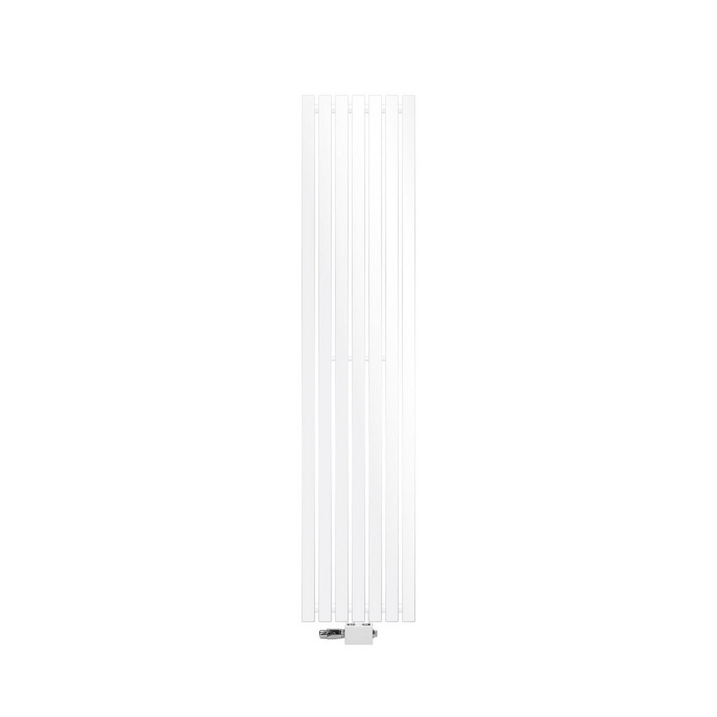 LuxeBath KOUPELNOVÉ těleso Stella 370x1800 mm, bílé, s univerzálním ventilem