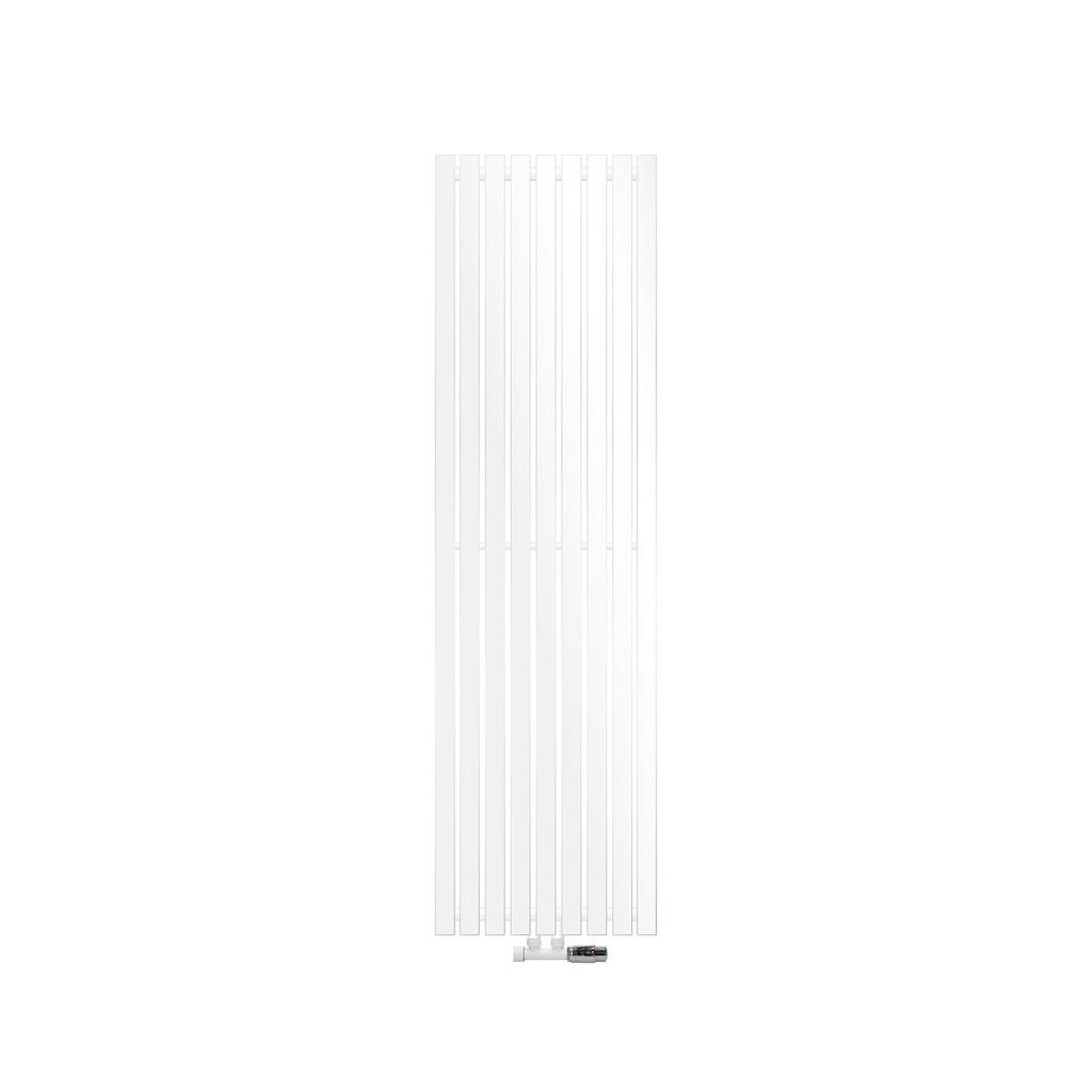 LuxeBath KOUPELNOVÉ těleso Stella 480 × 1600 mm, bílé, s rohovým ventilem