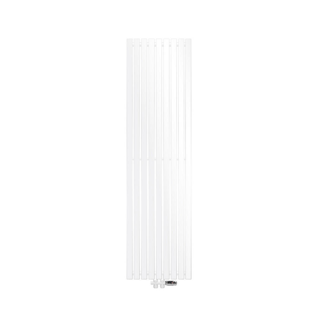 LuxeBath KOUPELNOVÝ radiátor Stella 480 x 1800 mm, bílý, s průchozím ventilem