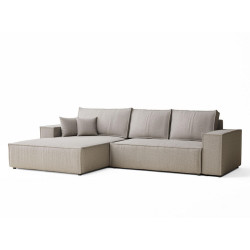 Maison de Reve ROHOVÁ SEDAČKA s funkcí spaní Maze, textil, šedobéžová