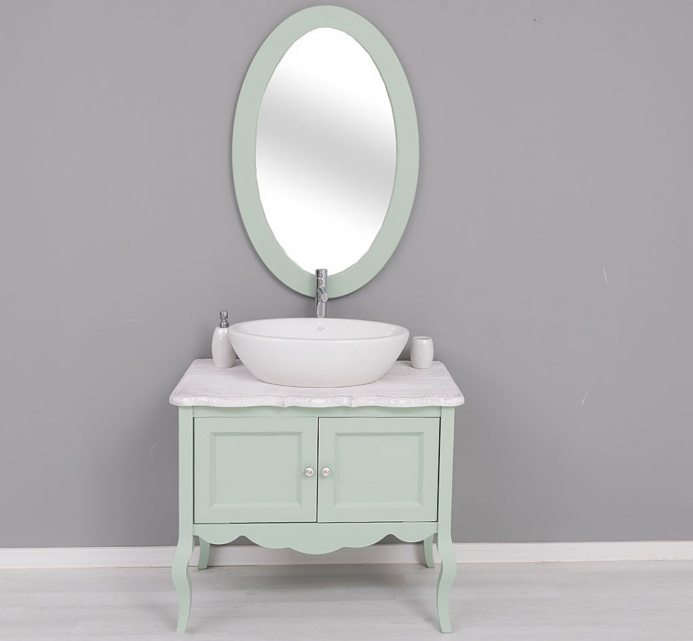 Malá koupelnová sestava lady 711 - zelená/bílá