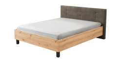 Manželská postel 160x200cm ciri – dub artisan/šedá/černá