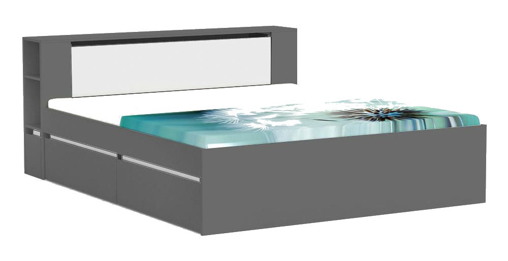 Manželská postel rea amy 31/180 - graphite - výběr čela a lišt