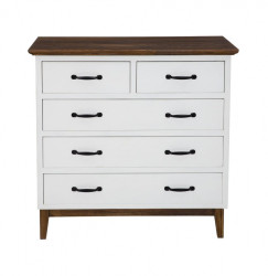 Masivní komoda skn 05 - k17 bílý vosk