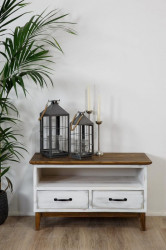 Masivní televizní stolek skn 32 - k09 přírodní borovice