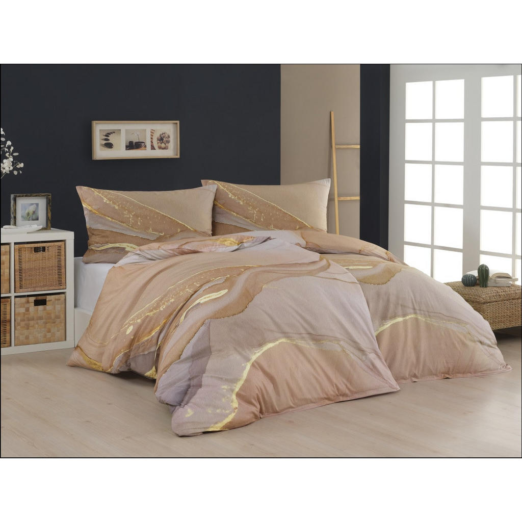 Matejovsky POVLEČENÍ, renforcé, krémová, zelená, tmavě modrá, 140/200 cm