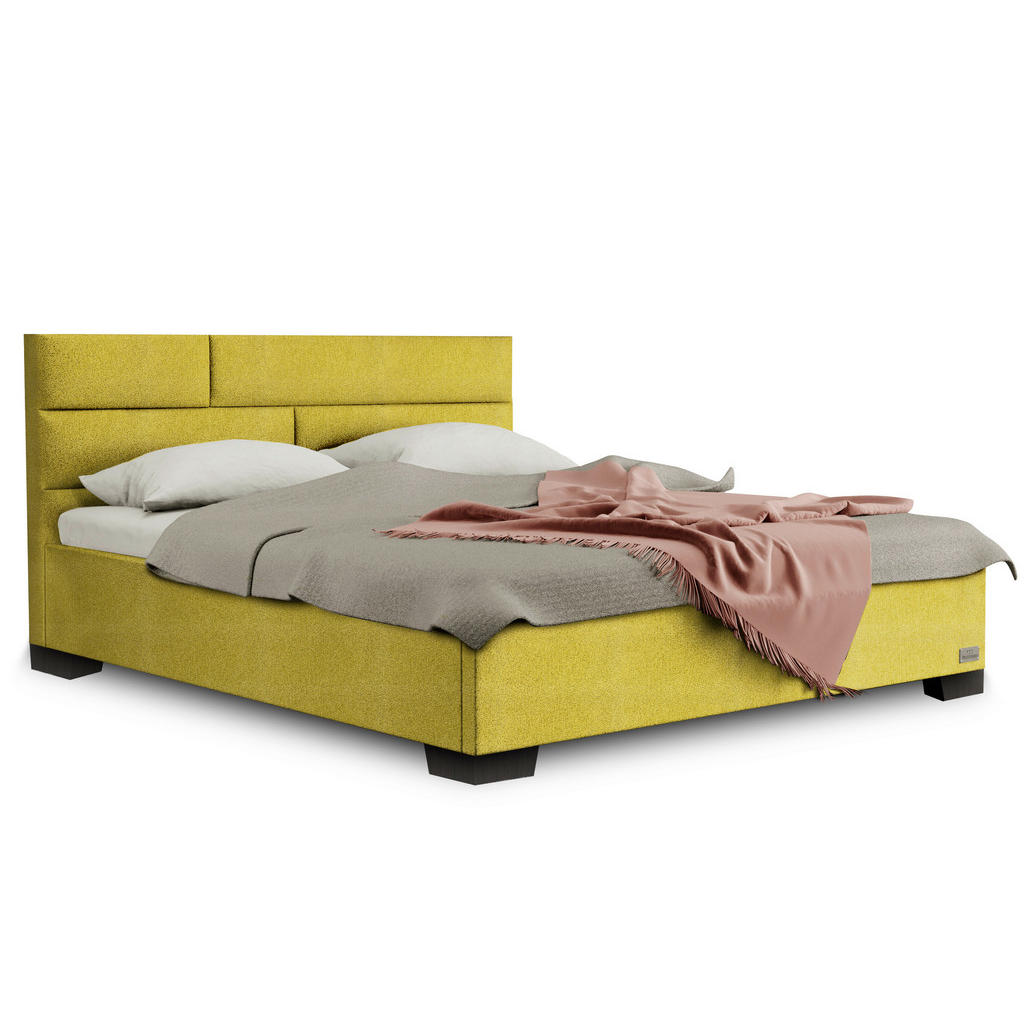 Materasso ČALOUNĚNÁ POSTEL, 180/200 cm, žlutá