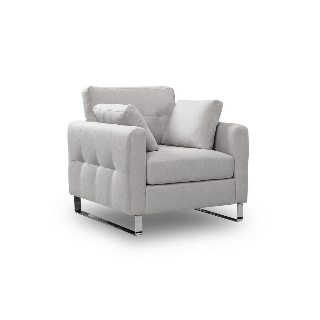 MID.YOU 1,5SEDÁK, textil, světle šedá