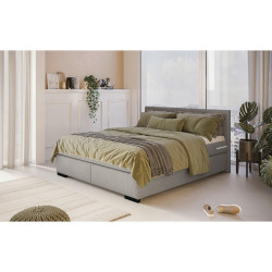 MID.YOU AMERICKÁ POSTEL, 180/200 cm, barvy stříbra