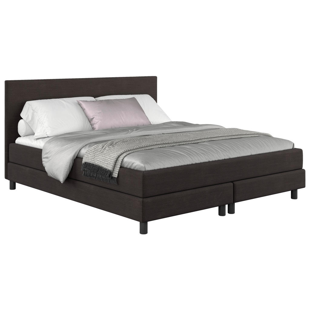 MID.YOU AMERICKÁ POSTEL, 180/200 cm, tmavě hnědá