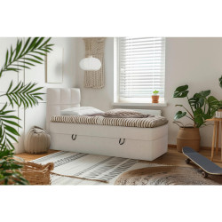 MID.YOU AMERICKÁ POSTEL, 90/200 cm, krémová