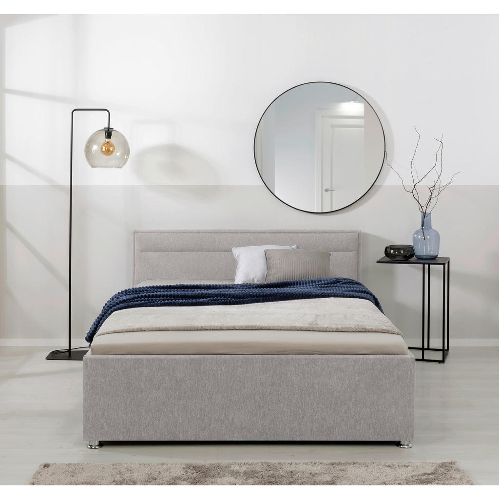 MID.YOU ČALOUNĚNÁ POSTEL, 140/200 cm, světle šedá