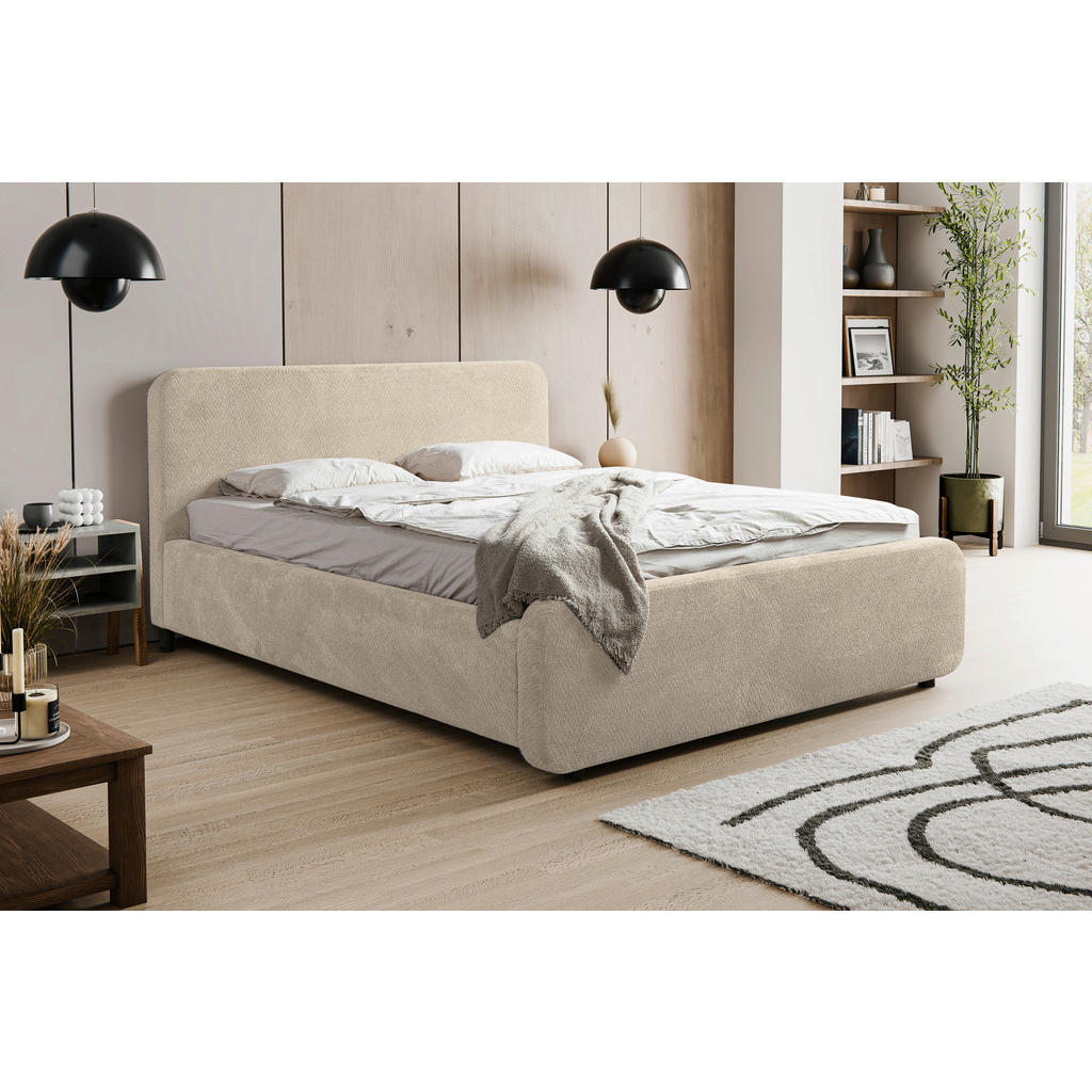 MID.YOU ČALOUNĚNÁ POSTEL, 180/200 cm, přírodní barvy