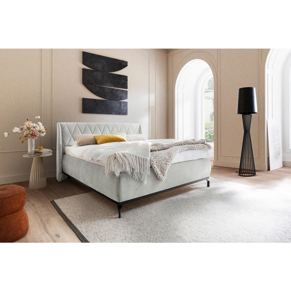 MID.YOU ČALOUNĚNÁ POSTEL, 180/200 cm, šedohnědá