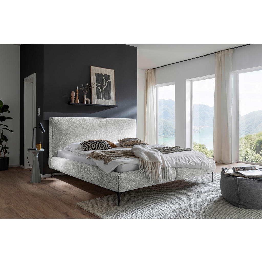 MID.YOU ČALOUNĚNÁ POSTEL, 180/200 cm, světle šedá