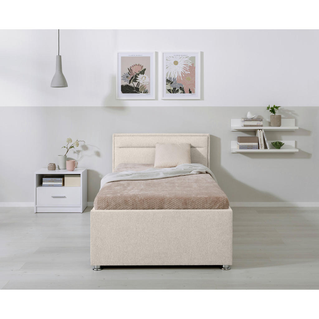 MID.YOU ČALOUNĚNÁ POSTEL, 90/200 cm, přírodní barvy