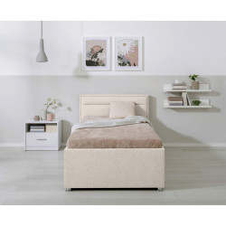 MID.YOU ČALOUNĚNÁ POSTEL, 90/200 cm, přírodní barvy