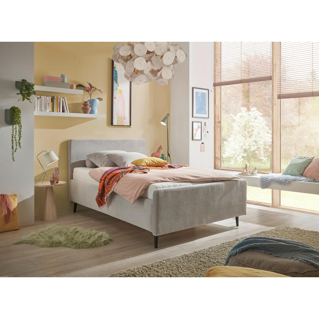 MID.YOU ČALOUNĚNÁ POSTEL, 120/200 cm světle šedá