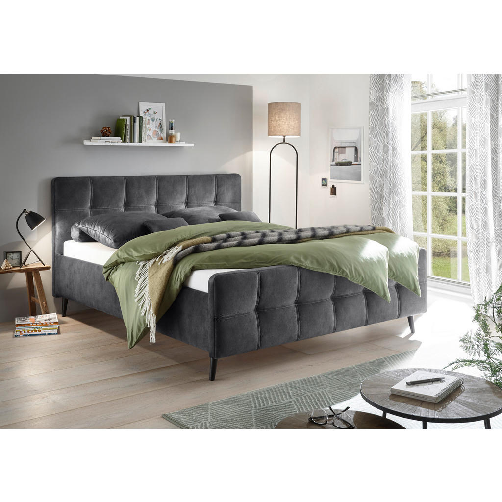 MID.YOU ČALOUNĚNÁ POSTEL, 180/200 cm, antracitová