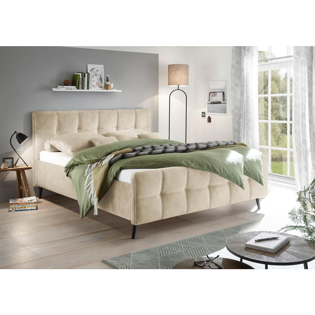 MID.YOU ČALOUNĚNÁ POSTEL, 180/200 cm, krémová