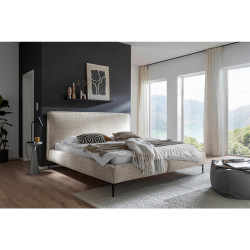 MID.YOU ČALOUNĚNÁ POSTEL, 180/200 cm, krémová, černá