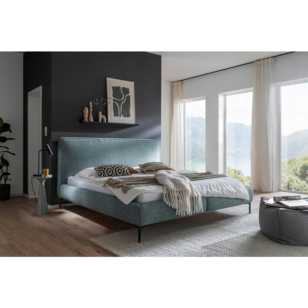 MID.YOU ČALOUNĚNÁ POSTEL, 180/200 cm, petrolej