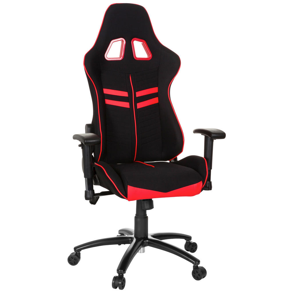 MID.YOU HERNÍ ŽIDLE, plochá tkanina, červená, černá