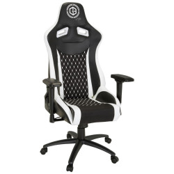 MID.YOU HERNÍ ŽIDLE, vzhled kůže, plochá tkanina, černá, bílá